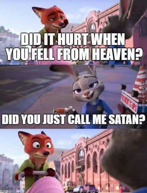 Did it hurt when you fell from heaven?  Did you just call me Satan?  😂 Ulquiorra Schiffer, Mormon Memes, 9gag Funny, Funny Disney Memes, Funny Disney Jokes, Funny Disney, Disney Jokes, Carl Grimes, Andrew Lincoln