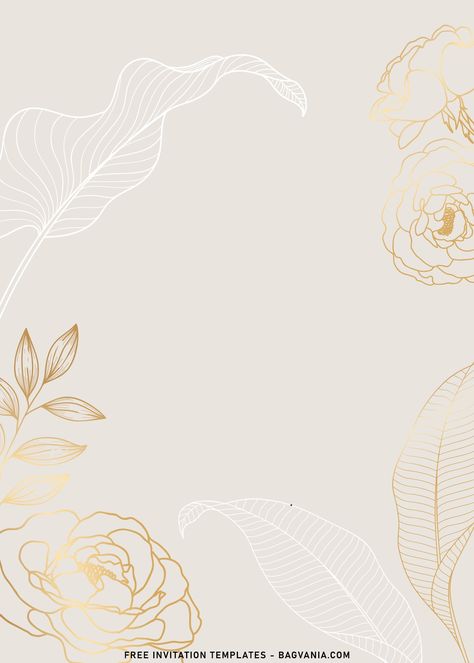 Elegant Backgrounds Classy Simple, Invitation Card Design Gold, Birthday Invitation Card Background, Elegant Birthday Invitation Design, 50th Birthday Invitations Template, Thanks Giving Invitation Cards, Gold Floral Wallpaper, Elegant Background Design, Gold And White Invitations Template