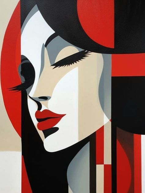 Modern Art Canvas Painting, Cubism Art, Beautiful Art Paintings, Female Art Painting, Modern Art Paintings, Pop Art Painting, Amazing Art Painting, Art Inspiration Painting, Hand Painting Art