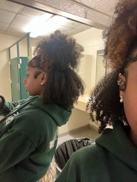 Cute Natural Hairstyles Type 4, Cute And Easy Natural Hairstyles, 4b/4c Natural Hairstyles, Two Puffs Half Up Half Down Natural Hair, Natural Curls Hairstyles 4c, Braid Out Natural Hairstyles, 4a Short Hairstyles, Natural 4a Hairstyles, Natural Hair Styles Type 4