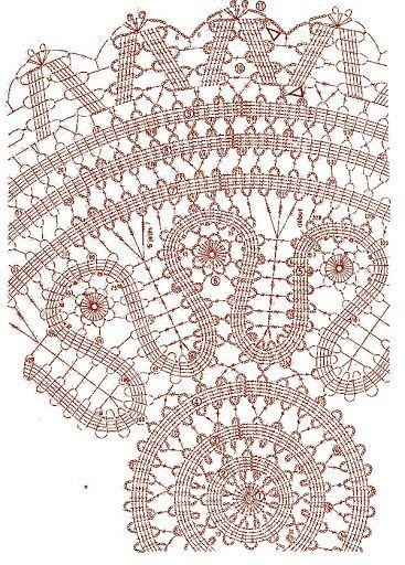 Taplak Meja Crochet, Russian Crochet, Bruges Lace, Bobbin Lace Patterns, Crochet Motif Patterns, Crochet Lace Pattern, Point Lace, Irish Lace Crochet, Crochet Doily Patterns