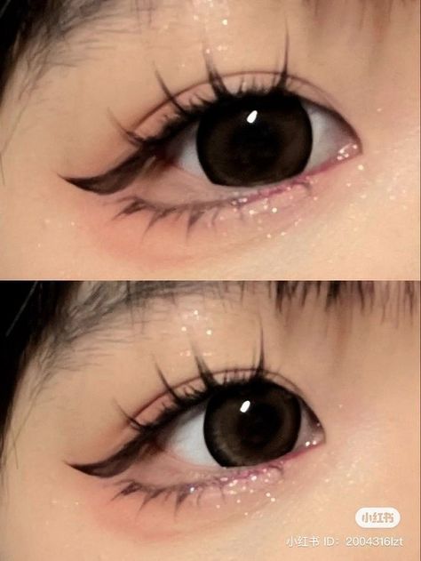 Misa Amane Makeup, Doe Eye Makeup, Makeup Anime, Aesthetic Eye, Anime Eye Makeup, Make Your Eyes Pop, Gyaru Makeup, Cute Eye Makeup, Anime Makeup