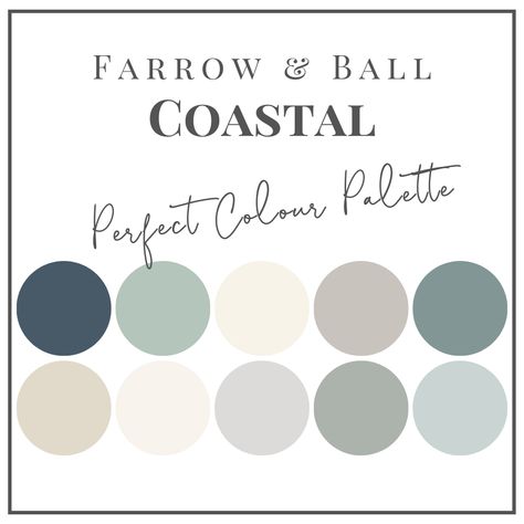 Coastal Palette Benjamin Moore, Beach Paint Colors Benjamin Moore, Coastal Interior Paint Colors Benjamin Moore, Beach House Color Palette Benjamin Moore, Colour Palette For Bathroom, Coastal Decor Color Palette, Coastal Colors Benjamin Moore, Benjamin Moore Lake House Colors, Coastal Paint Color Palette