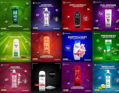 Shampoo Social Media Post, Shampoo Social Media Design, Black Shampoo, Graphic Design Product, Natural Shampoo, Design Advertising, Beauty Product, Post Design, Design Product