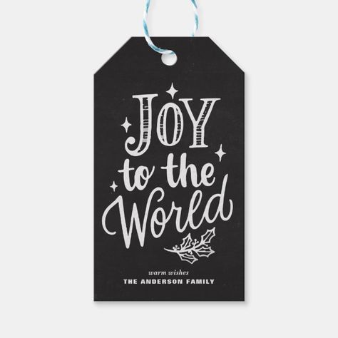 Calligraphy Christmas, Hand Lettered Christmas, Rustic Chalkboard, Christmas Calligraphy, Christmas Chalkboard, Christmas Gift Tag, Chalkboard Background, Holiday Gift Tags, Joy To The World