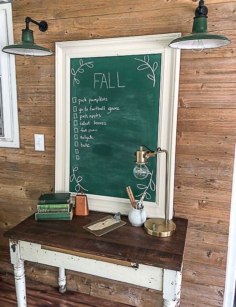 Chalk Board Paint, Chalkboard Projects, Make A Chalkboard, How To Clean Bbq, Board Paint, Green Board, Green Chalkboard, Teachers Lounge, Budget Home Decorating