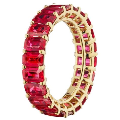 Ruby Eternity Band, Ruby Bands, Multicolor Jewelry, Modern Ring, Vintage Band, Eternity Band, Love Ring, Eternity Bands, Modern Jewelry