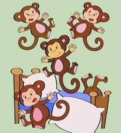 rhymes...action, animal, counting, food & more...songs, printables and more Nursery Rhymes Classroom Decorations, Nursery Rhyme Printables Free, Monkey Songs For Preschool, Monkey Jumping, 5 Little Monkeys Jumping On The Bed, Nursery Rhyme Printables, Mother Goose Club, Song Cards, Monkeys Jumping On The Bed