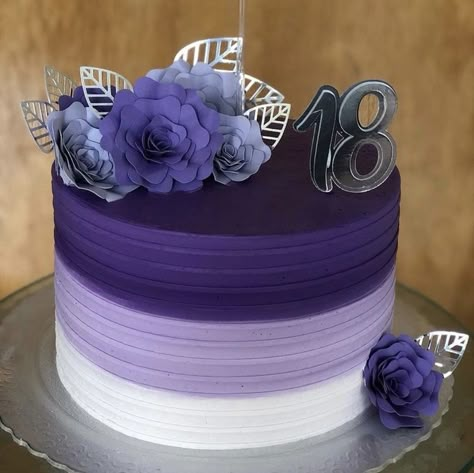 New Model Birthday Cakes, Simple Purple Cake Designs, Purple Cake Designs Birthday Women, Euphoria Bday Cake, Purple 13th Birthday Cake, Purple Tiered Cake, Purple Birthday Cake For Women, Purple Cake Ideas Birthday Simple, Euphoria Birthday Cake