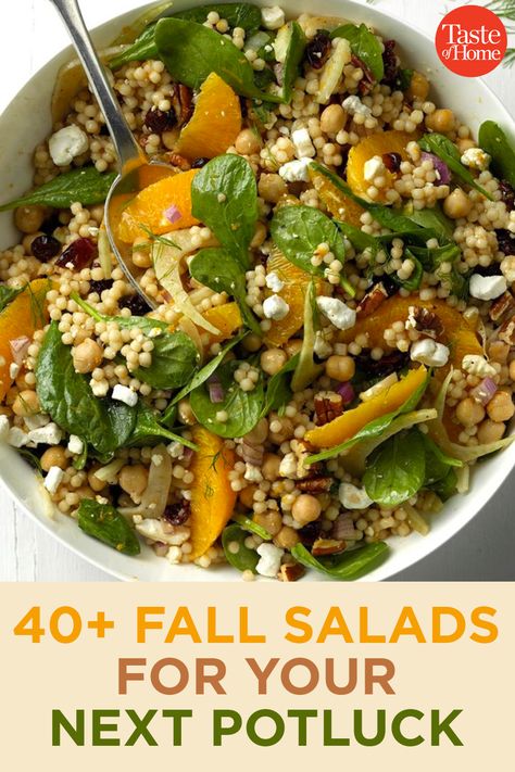 40+ Fall Salads for Your Next Potluck Potluck Salad Ideas, Salads For Fall, Fresh Cranberry Salad, Potluck Salads, Healthy Fall Salads, Fall Potluck, Healthy Potluck, Fall Salads, Potluck Salad