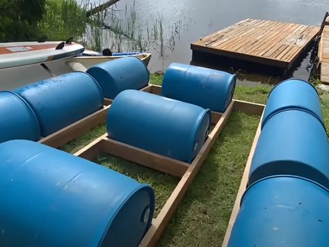 Top 10 Floating Dock Construction & Design Plan - Hiseadock Diy Floating Dock, Lake Docks Designs, Floating Dock Kits, Floating Dock Plans, Diy Dock, Building A Dock, Floating Boat Docks, Navy Baby Showers, Pedal Boat