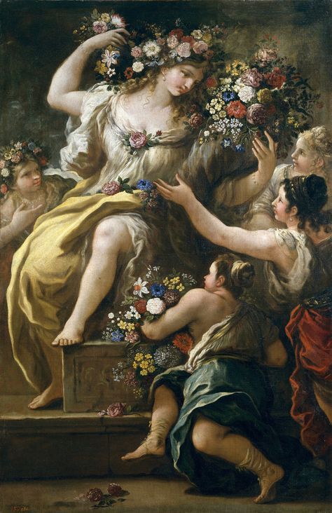 https://flic.kr/p/n11t4M | Flora | c. 1697. Oil on canvas. 169 x 109 cm. Museo Nacional del Prado, Madrid. P00192. Goddess Of Flowers, Baroque Painting, William Adolphe Bouguereau, Office Artwork, Roman Goddess, Baroque Art, William Blake, Classical Art, Rembrandt