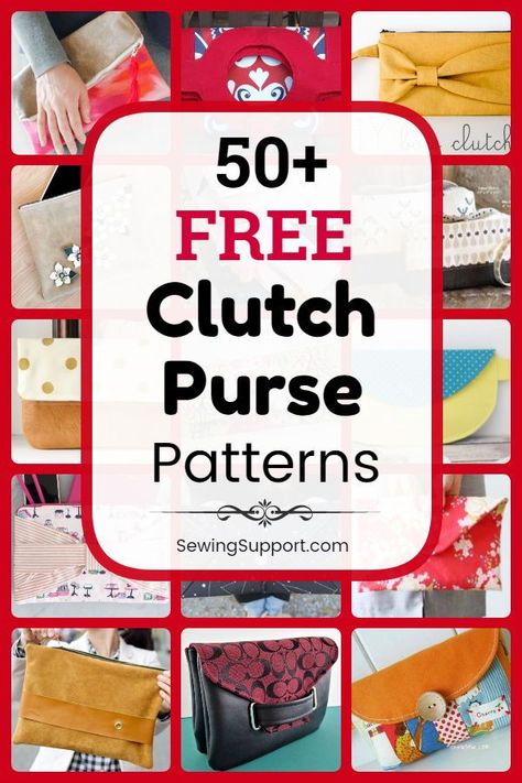 Purse Patterns To Sew, Clutch Purse Tutorial, Clutch Purse Pattern, Clutch Sewing, Clutch Bag Pattern, Purse Patterns Free, Clutch Pattern, Handbag Sewing Patterns, Purse Sewing Patterns