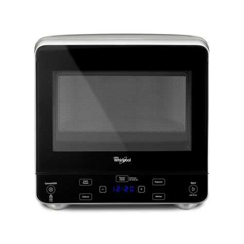 Countertop Microwave, $149 at Whirlpool Microwave On Countertop Ideas, Camper Appliances, Tiny Rental Kitchen, Microwave Countertop, Mini Microwave, Tiny Fridge, Book Bedroom, Compact Microwave, Basic House