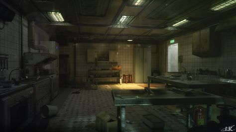 ArtStation - Isolation, Igor Kulkov Underground Prison Concept Art, Apocalypse Room Concept Art, Dystopian Prison, Alien Isolation Interior, Alien Isolation Concept, Spooky World, Rpg Map, Environment Concept Art, Anime Background