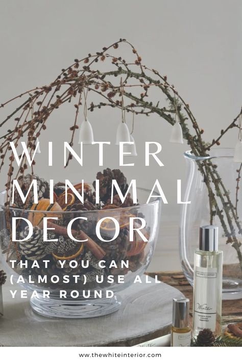 Minimal Winter Decor, January Decorating Ideas, Minimal Decoration, Minimalist Winter, Entertainment Center Decor, Minimal Decor, Christmas Home Decor, Modern Christmas, Winter Decor