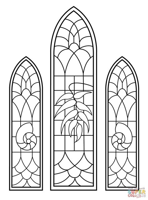 Skull Coloring Pages, Stained Glass Church, زجاج ملون, Church Windows, Window Color, Stained Glass Christmas, Stained Glass Flowers, Arte Sketchbook, Flower Coloring Pages