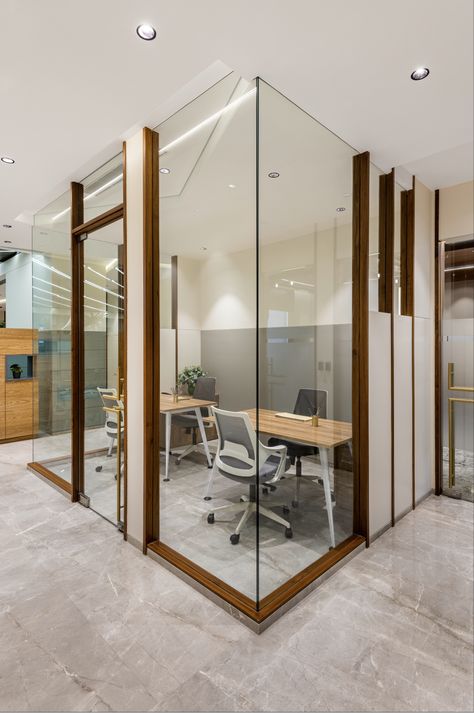 Glass Cubicles Office, Cabin Partition Design Office, Glass Cabins In Office, Office Cabin Partition Design, Office False Ceiling Design, Office Partition Design, Office Glass Partition, Modern Office Partitions, Office Partitions Wall