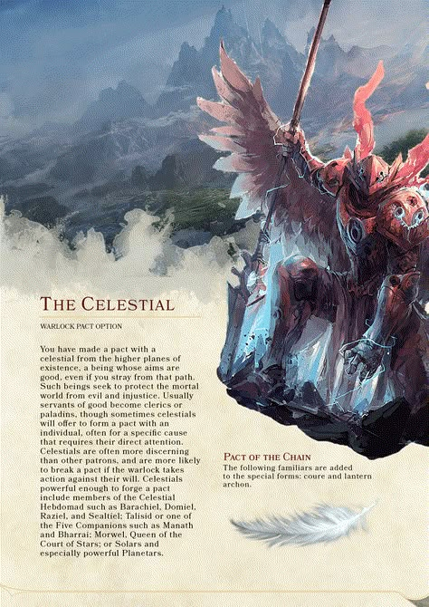 DnD 5e Homebrew — Celestial Warlock Pact by Brakkis Celestial Warlock, Homebrew 5e, D D 5e Homebrew, Homebrew Classes, Warlock Dnd, Dnd Board, D D Classes, Dnd Classes, Dnd Races