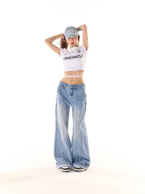 L And Light, Light Blue Color, Wide Leg Jeans, Wide Leg, Light Blue, Take That, Pants, Trousers