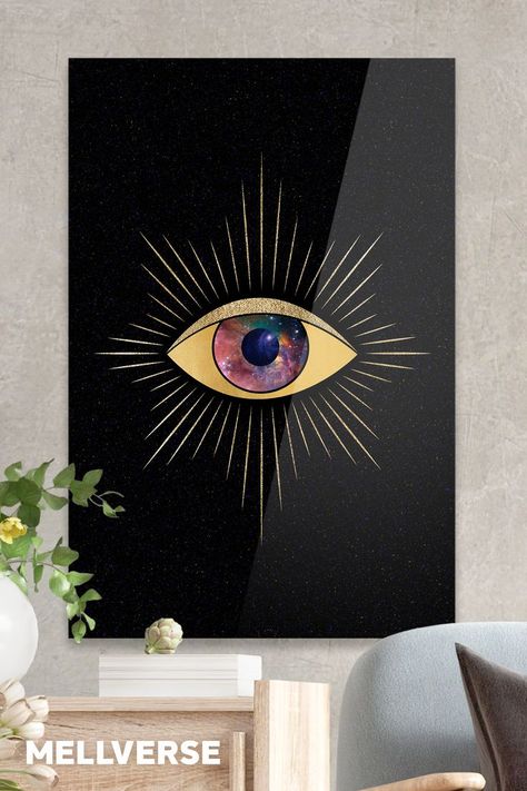 Third Eye Art, French Cleat, Acrylic Painting Tips, Eye Painting, Glass Print, Housewarming Present, Higher Consciousness, Acrylic Panels, Luxury Art