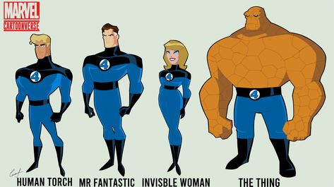 Marvel Cartoonverse, Example Of Comics, Superhero Poses, Victor Von Doom, Marvel Animated, Marvel Character Design, Mister Fantastic, Fantastic 4, Marvel Cartoons