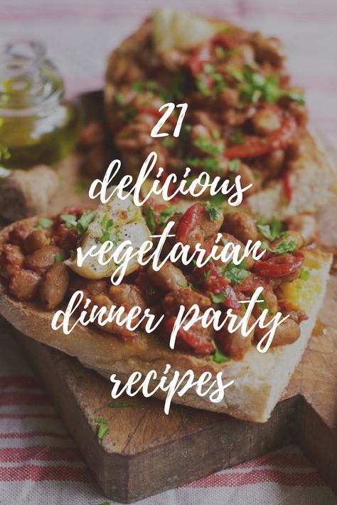 Vegetarian Buffet Food, Vegetarian Lunch Party Ideas, Veg Dinner Party Recipes, Dinner Party Meals Vegetarian, Easy Vegan Dinner Party Recipes, Vegetarian Dinner Party Ideas, Vegetarian Feast Ideas, Vegetarian Recipes For Party, Veggie Dinner Party Recipes