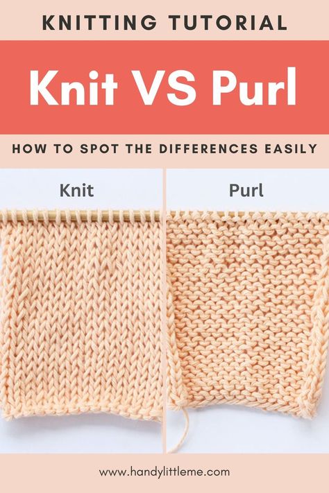 Knit vs Purl: Wondering about the difference between knit and purl stitches? These two essential knitting techniques create beautiful patterns and textures. Whether you're a beginner or a pro, mastering both is key to elevating your knitting projects! 🧶 #KnittingTips #KnitVsPurl #KnittingForBeginners #Handmade Knit And Purl Stitches, How To Knit Vs Purl, Knit Vs Purl, Abrevations For Knitting, How To Connect Yarn When Knitting, How To Weave In Ends As You Knit, Continental Knitting Vs English, Knitted Dog Sweater Pattern, Free Knitting Patterns For Women