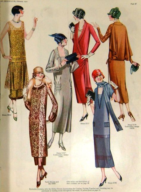 1920s Winter Fashion- Dresses & Clothing 1925 Fashion, 20’s Fashion, Women Prints, 1920 Style, Vogue Women, Flapper Girls, Style Année 20, Winter Costume, 1920 Dress