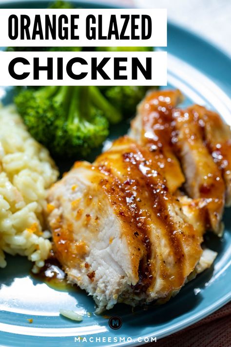 Orange Chicken Breast Recipe, Asian Chicken Breast Recipes, Orange Marmalade Chicken, Orange Glazed Chicken, Spicy Chicken Breast, Glazed Chicken Breast, Baked Orange Chicken, Orange Chicken Sauce, Pan Seared Chicken Breast