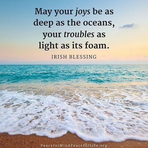 May your joys be as deep as the ocean 🌊 #peacefulmindpeacefullife #outerpeacethroughinnerpeace #thepractice #peacemaker #joy Friday Beach Quotes, Peaceful Mind Peaceful Life, Coffee Words, Irish Proverbs, Peaceful Mind, Friday Quotes Funny, Workout At Work, Buddhist Quotes, I Love The Beach