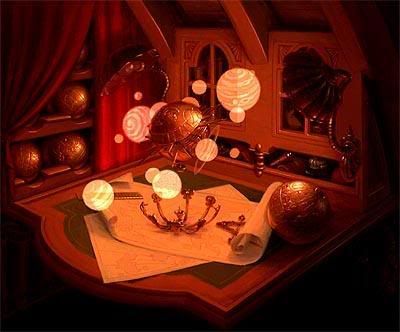 The Map of Treasure Planet is a holographic projector in Treasure Planet. The map that leads to Treasure Planet once belonged to Captain Flint, and given to Jim Hawkins by Billy Bones from John Silver. Treasure Planet Map, Treasure Planet Concept Art, Planet Concept, Red Bedroom Design, Jim Hawkins, Disney Treasures, Disney Concept Art, Space Pirate, Treasure Planet