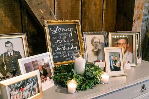 Wedding Remembrance, Memory Table Wedding, Photo Table, Lost Loved Ones, Madison Wedding, Memory Table, Wedding Display, Irish Wedding, Future Wedding Plans