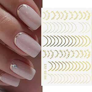 Metal Nail Art, Lemon Nails, Curved Nails, Nail Art Decals, Manicure Diy, Lines On Nails, Striped Nails, Nail Supplies, French Tips