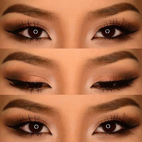 Double Eyelid Makeup, Asian Smokey Eye, Asian Makeup Prom, Eyelid Makeup, Double Eyelids, Asian Wedding Makeup, Makeup Asian, Wedding Hairstyles And Makeup, Asian Bridal Makeup