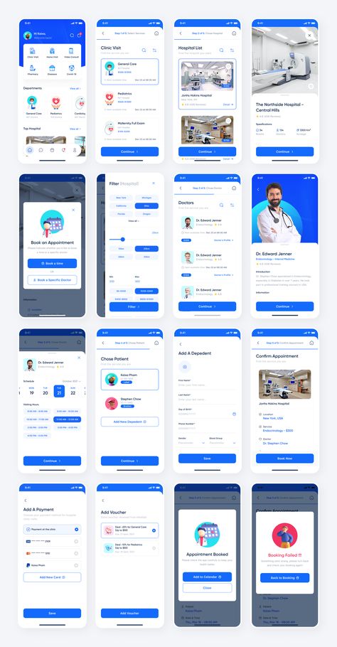 Medical App Ui Design, Healthcare Dashboard, App Design Trends, Desain Ux, Health App Design, Ux Kits, Medical App, Ui Ux App, Mobile App Design Inspiration