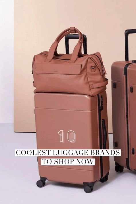 The Most Stylish Luggage Brands to Shop Now - Live Like It's the Weekend Cute Carry On Bag, Luxury Brown Luggage For Everyday Use, Luxury Luggage For Everyday Use, Luggage Sets For Women, Womens Luggage Set, Beis Luggage, Luggage Aesthetic, Luxury Luggage With Leather Lining For On-the-go, Versatile Leather Luggage For On-the-go