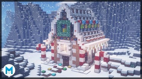 Winter Wonderland Minecraft Builds, Gingerbread House Minecraft, Minecraft Gingerbread House, Minecraft Winter Builds, Build A Gingerbread House, House In Minecraft, Easy Minecraft Cake, Interior Design Instagram, Minecraft Images