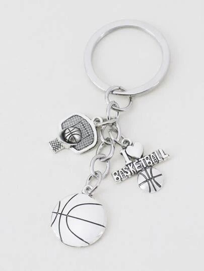 Dog Heart, Plastic Man, Charm Keychain, Mens Basketball, Heart Charm, Fashion Online Shop, Online Fashion, Keychains, Men's Clothing