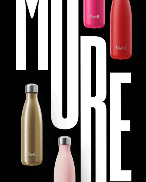 Diego Salinas - WNW Product Marketing Design, Typography Experimental, Typo Motion, Creative Sunglasses, Typography Video, Typography Animation, Swell Bottle, Advertising Logo, Motion Designer