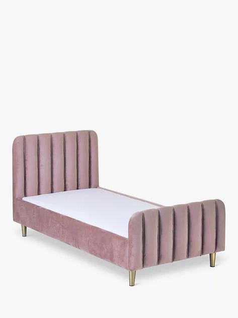 Obaby Gatsby Velvet Toddler Bed Frame, Pink Raspberry Toddler Bed Frame, Velvet Bed Frame, Nursery Furniture Collections, Single Size Bed, Single Bed Frame, Big Beds, Toddler Beds, Cot Bed, Luxurious Bed