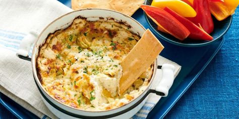 Spicy Artichoke and Parmesan Dip Is The Perfect Football Snack Parmesan Dip Recipe, Parmesan Dip, Hot Corn Dip, Pickled Cherries, Dips Recipes, Vegetable Slice, Crock Pot Dips, Keto Appetizers, Hot Corn