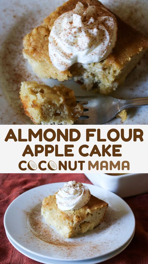 This almond flour apple cake is moist and sweet and filled with diced apples and cinnamon. Cake Almond Flour, Almond Flour Chocolate Cake, Healthy Apple Cake, Healthy Desserts For Kids, Cake Almond, Almond Flour Cakes, Apples And Cinnamon, Baking With Coconut Flour, Coconut Cake Recipe