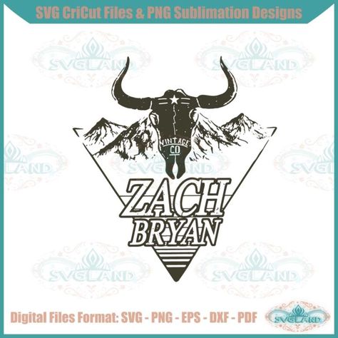 zach-bryan-western-bull-skull-svg-for-cricut-sublimation-files Zach Bryan Cricut, Zach Bryan Design, Zach Bryan Tshirt Ideas, Zach Bryan Shirt Svg, Luke Bryan Shirts Svg, Western Drawing Ideas, Bull Skull Svg, Svg Country, Music Svg