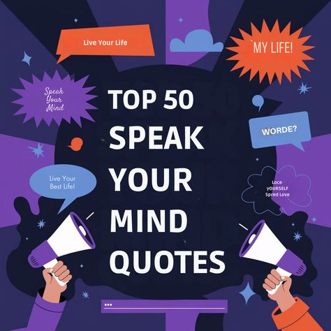 Ready to express yourself with confidence? Discover 50 powerful quotes that inspire you to speak your mind and stand your ground. Embrace the courage to share your thoughts and make your voice heard! 🌟🗨️ #SpeakYourMind #EmpowerYourVoice #ConfidenceQuotes #AuthenticExpression Speaking Up Quotes, Speak Your Mind Quotes, Speak The Truth Quotes, Speak Up Quotes, Your Mind Quotes, Stand Your Ground, 50 Quotes, Speak Your Mind, Quotes That Inspire