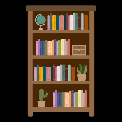 Drawing Of Bookshelf, Cute Bookshelf Drawing, Bookcase Sketch, Drawn Bookshelf, Drawing Bookshelf, Bookcase Drawing, Cartoon Bookshelf, Shelf Illustration, Bookshelf Drawing