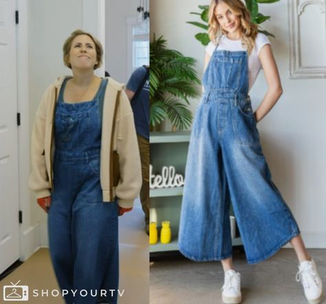 Home Town: Season 8 Episode 17 Erin's Wide Leg Overalls Wide Leg Overalls Outfit, Erin Napier, Wide Leg Overalls, Escape The Night, 19 Kids And Counting, Overalls Outfit, The Daily Show, Downward Dog, 90 Day Fiance