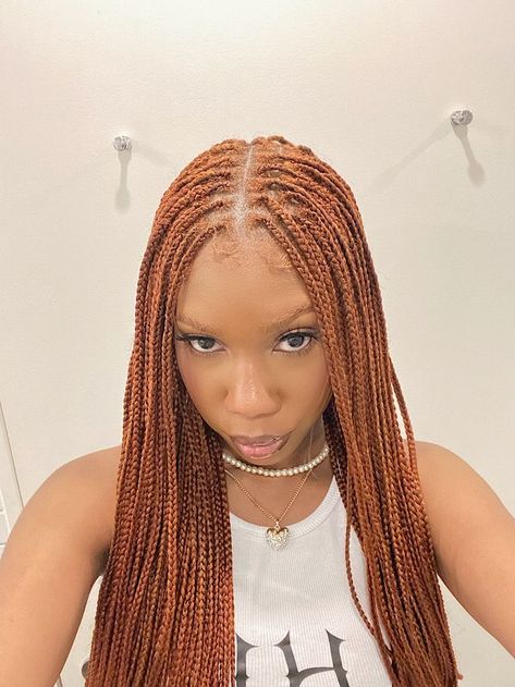 Dream Appearance, Highschool Dream, Red Braids, Ginger Hair Color, Girl Braided Hairstyles, Cute Box Braids Hairstyles, Braids Hairstyles Pictures, Birthday Hair, Braids Locs