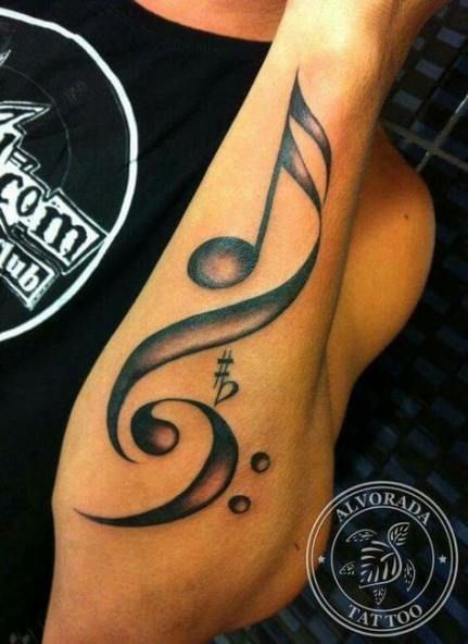 350+ Beautiful Blessed Tattoos Designs in 2022 - TattoosBoyGirl Tattoo Music Notes, Music Tattoo Sleeves, Music Notes Tattoo, Tattoo Music, Music Note Tattoo, Guitar Tattoo, Music Tattoo Designs, Note Tattoo, Inspiration Tattoos