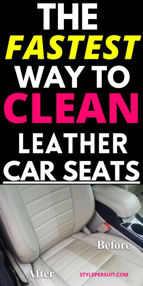 Follow these steps to clean your leather car seats effectively, ensuring they look great and last for a long time. Cleaning Car Interior Seats, Leather Cleaner, Clean Leather Seats In Car, Best Leather Cleaner, Car Leather Cleaner Diy, How To Clean Leather Car Seats, Clean Car Seats Upholstery, Clean Leather Car Seats, Cleaning Leather Seats In Car